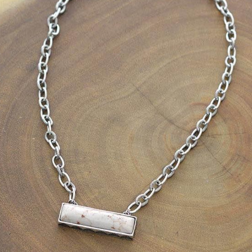 Natural bar necklace